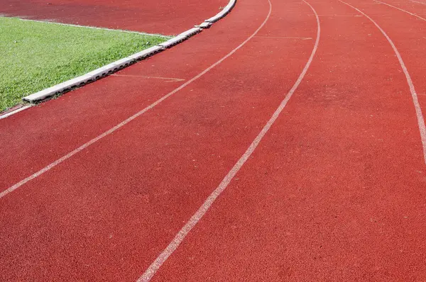 Koşu pisti ve yeşil çimen, doğrudan atletizm Koşu pisti Spor Stadyumu