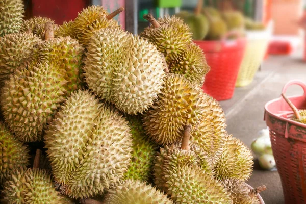 Durian Markt Proef Van Durian Fruit Buffet Festival — Stockfoto