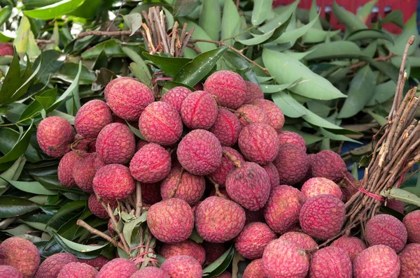 Verse Lychee Fruit Markt Van Thailand Zuidoost Azië — Stockfoto