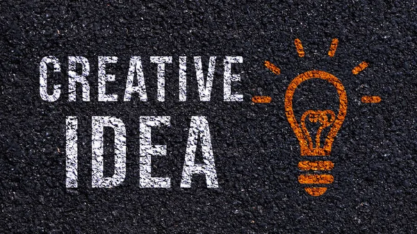 Kreativität Kreative Idee Und Innovationskonzept Mit Glühbirnensymbol — Stockfoto