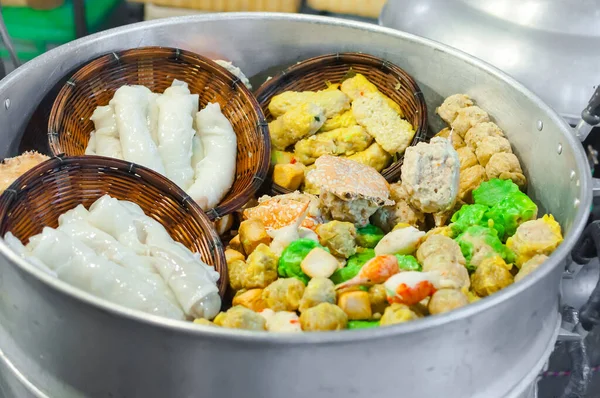 variety of dim sum steamed,Cantonese Dim Sum dishes cooked in bamboo steamers