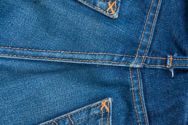 Textura Jeans Com Bolso Textura Jeans Denim Fundo Jeans Volta — Fotografia de Stock