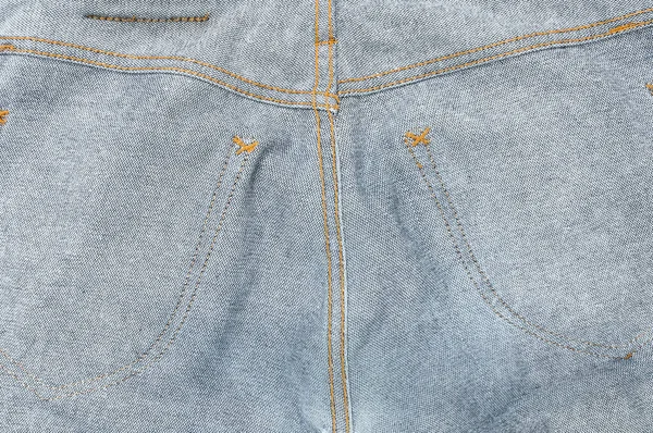 Texture Jeans Con Tasca Texture Jeans Denim Sfondo Jeans Back — Foto Stock