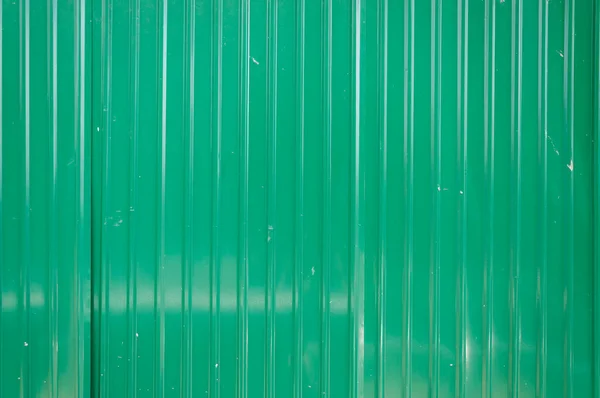 Recinzione Ondulata Metallo Verde Recinzione Lamiera Sfondo — Foto Stock
