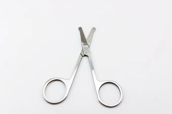 Scissors Nose Hair White Background — Stock Photo, Image