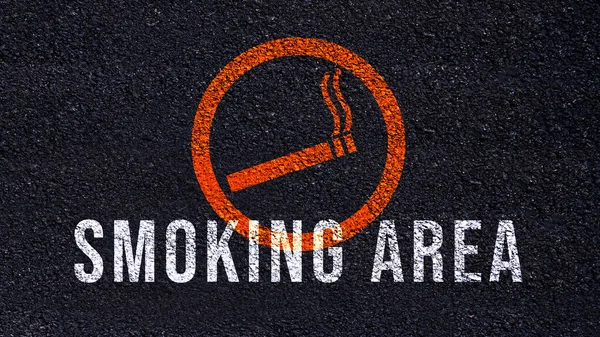 Знак Зони Паління Тлом Темного Вінтажного Стилю Зона Паління — стокове фото