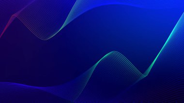 Modern soyut dalga eğrisi arka plan tasarımı, yarım tonluk koyu mavi çizgiler. Posterler, el ilanları, web siteleri, kapaklar, afişler, reklamlar vs. için uygundur