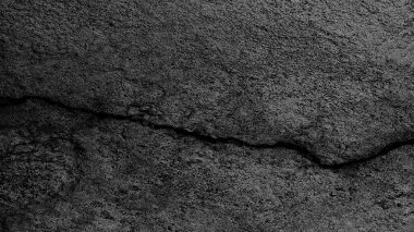 Çatlak duvar dokusu beton zemin zemin zemin zemin kaplaması, gri koyu çatlaklar ve soyut arka planı olan alçı ön cephe duvarı.