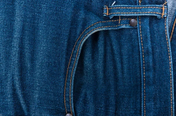 Front Pockets Jeans Isolation Jeans Texture Background Jeans — Stock Photo, Image