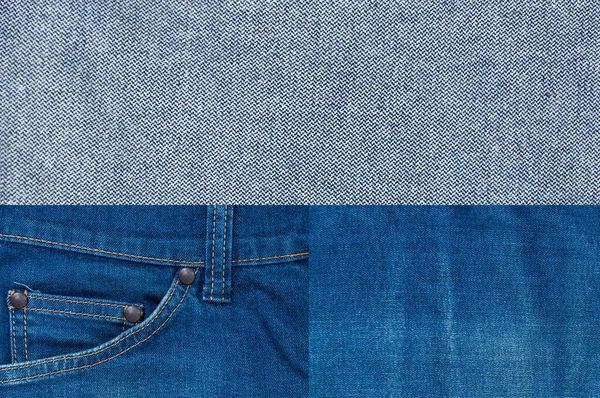 Fundo Jeans Textura Jeans Jeans Azul Tecido Linho Ganga Listrado — Fotografia de Stock