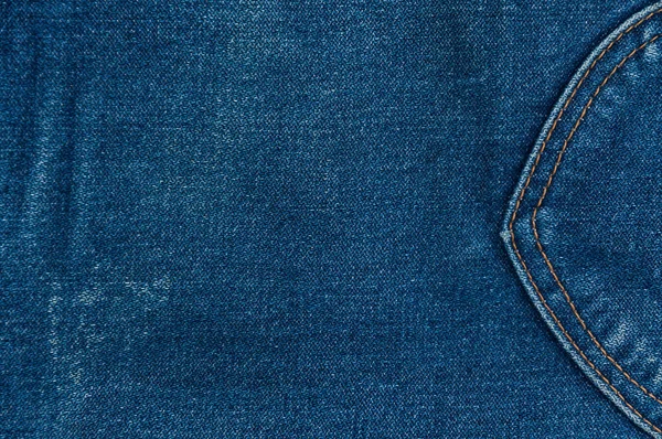 牛仔背景 蓝色牛仔织物 有纹理条纹牛仔织物 背景用亚麻织物 — 图库照片