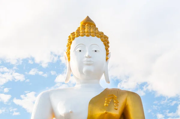 Wielkiego Posągu Buddy Wat Phra Doi Kham Chiang Mai Świątynia — Zdjęcie stockowe