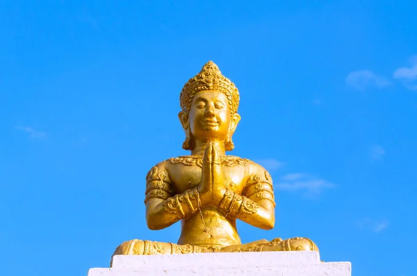 Buddha Staty Ängel Templet Thai Norra Thailand — Stockfoto