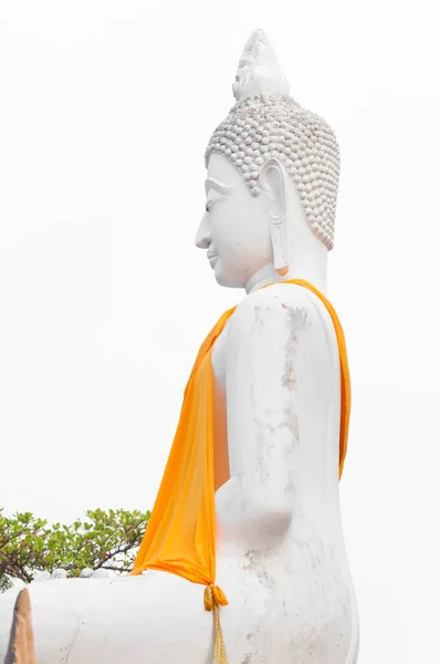 Buddha Statyer Wat Yai Chaimongkol Ayutthaya Thailand Ayutthaya Historiska Park — Stockfoto