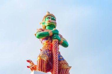 Dev heykeli Wat Phra bu DOI Kham, Chiang Mai, Tayland tapınak Kuzey Tayland.