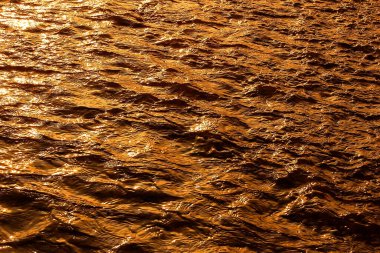 Su altından arkaplanının güneş ışığı yansıması dalgası