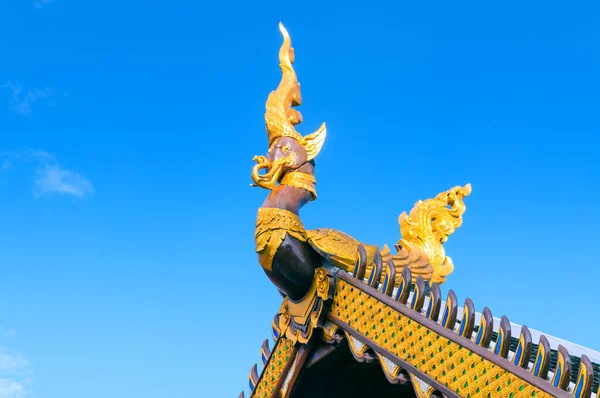 Tetto Due Falde Tempio Thai Architettura Thailandia Del Nord — Foto Stock