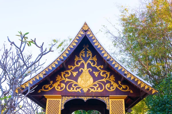 Tetto Due Falde Tempio Thai Architettura Thailandia Del Nord — Foto Stock