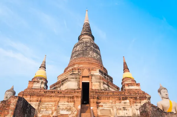 Tempel Wat Yai Chai Mongkol Ayutthaya Historische Stätte Thailand — Stockfoto