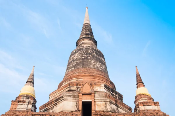 Stara Świątynia Tajlandii Świątynia Wat Yai Chai Mongkol Ayutthaya Miejsce — Zdjęcie stockowe