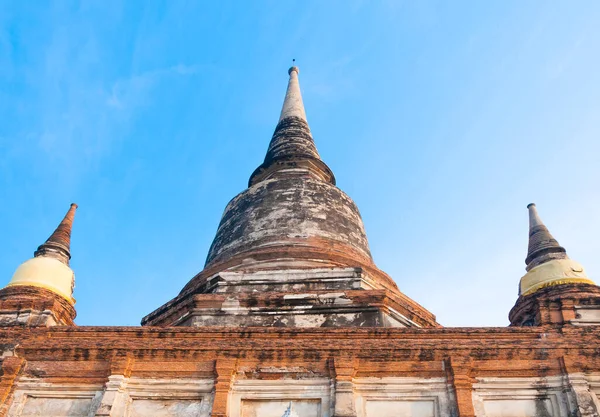 Stara Świątynia Tajlandii Świątynia Wat Yai Chai Mongkol Ayutthaya Miejsce — Zdjęcie stockowe