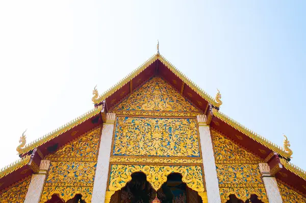 Deel Van Tempel Wat Phra Haripunchai Lamphun Beroemdste Tempel Noord — Stockfoto