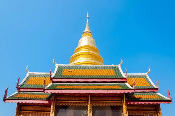 Parte Templo Wat Phra Que Haripunchai Lamphun Templo Templo Mais — Fotografia de Stock