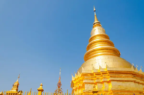 Część Świątyni Wat Phra Haripunchai Lamphun Najbardziej Znany Świątyni Północnej — Zdjęcie stockowe