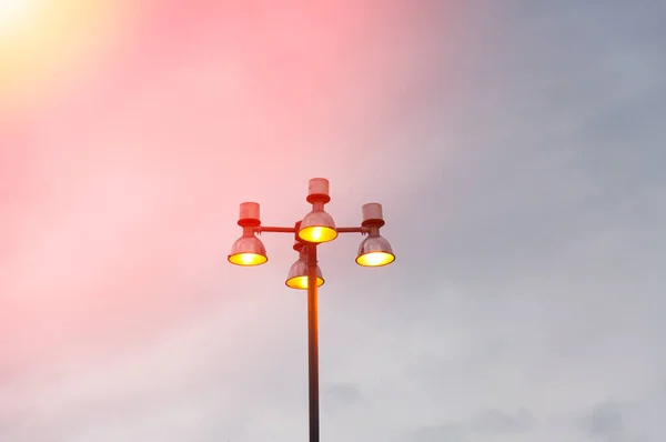 Вуличне Світло Небо Сучасна Лампа Вулиця — стокове фото