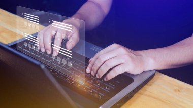 Çevrimiçi sınav konsepti, sınavda doğru cevabı seçin. Bilgisayarda kontrol listesi ve çevrimiçi test. Bilgisayarlı online sınav testi. Masaüstünde çevrimiçi anket sonuçları. Sınav.