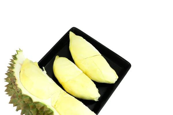 Durian Król Owoców Wyizolowanych Białym Tle Durian Jest Pachnące Owoce — Zdjęcie stockowe