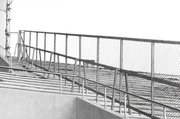 Metal Fence Part Metal Grid Fence Partition Stadium — Photo