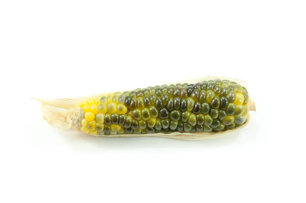 Słodkie Pyszne Trochę Kukurydzy Białym Tle — Zdjęcie stockowe