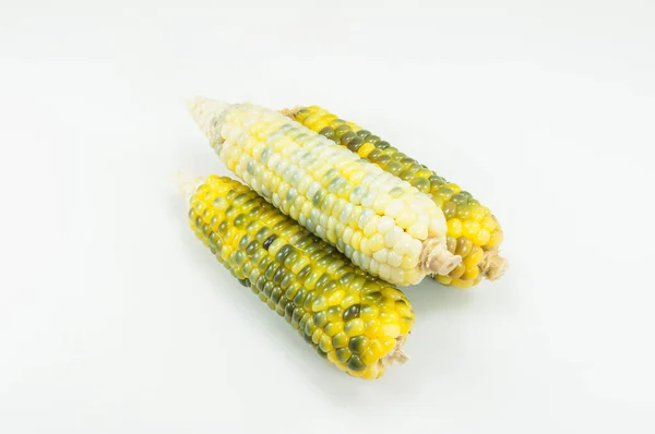Сладкая Вкусная Кукуруза Белом Фоне — стоковое фото