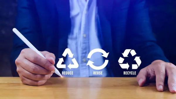 Reduce Reuse Recycle Symbol Using Touching Virtual Touchscreen ...