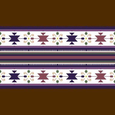 Geometrik folklor süsü. Kabile etnik yapısı. Aztek tarzında kusursuz çizgili desen. Şekil kabile nakışı. Hintli, İskandinav, Çingene, Meksikalı, halk modeli. Kusursuz desen.