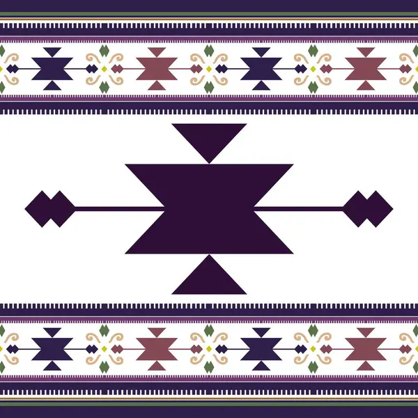 Geometrik folklor süsü. Kabile etnik yapısı. Aztek tarzında kusursuz çizgili desen. Şekil kabile nakışı. Hintli, İskandinav, Çingene, Meksikalı, halk modeli. Kusursuz desen.