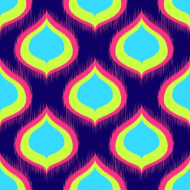 Ikat geometrik folklor süsü. Kabile etnik yapısı. Aztek tarzında kusursuz çizgili desen. Şekil kabile nakışı. Hintli, İskandinav, çingene, Meksikalı, halk modeli. Kusursuz desenli kumaş