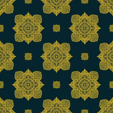 Mandala, klasik dekoratif elementler, renkli kabile süslerine sahip etnik mandala, İslam, Türkçe, Arapça, Hint, sedirli desenli, kumaş ya da kağıt üzerine basılmaya uygun desenler..