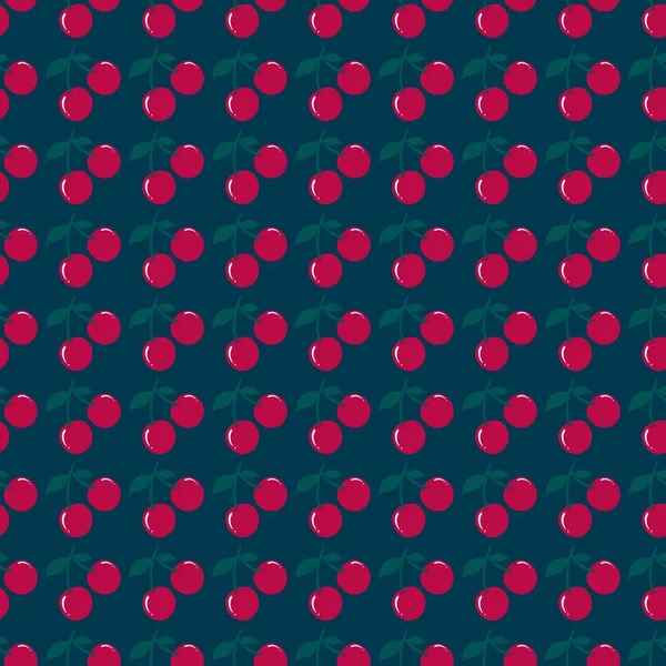 Seamless red cherry pattern design, flat cherry pattern template wrapping paper, fabric print