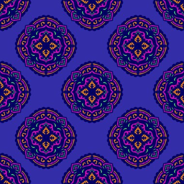 Kusursuz geometrik folklor süsü, kabile etnik dokusu. Aztek tarzında kusursuz çizgili desen, şekil nakış, İskandinav deseni, Ikat deseni.