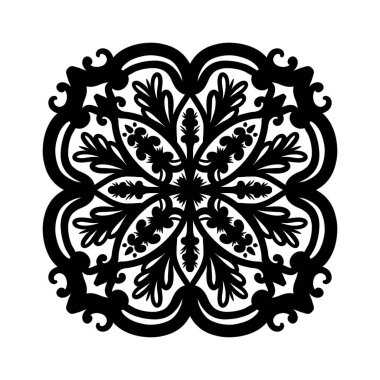 Boyama kitabı için Mandalas. Süslü, yuvarlak süsler. Alışılmadık bir çiçek şekli. Doğu deseni, illüstrasyon, mandala desenleri. Tasarım elementleri. Boyama kitabı