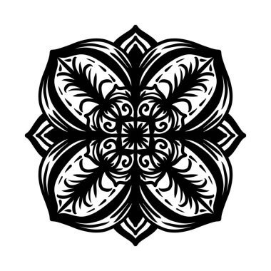 Boyama kitabı için Mandalas. Süslü, yuvarlak süsler. Alışılmadık bir çiçek şekli. Doğu deseni, illüstrasyon, mandala desenleri. Tasarım elementleri. Boyama kitabı