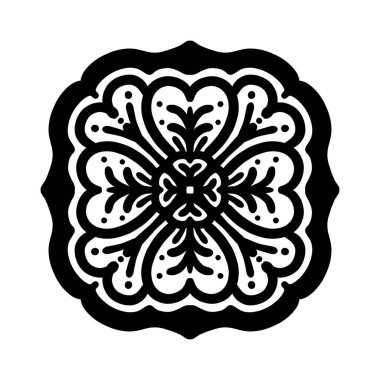 Boyama kitabı için Mandalas. Süslü, yuvarlak süsler. Alışılmadık bir çiçek şekli. Doğu deseni, illüstrasyon, mandala desenleri. Tasarım elementleri. Boyama kitabı