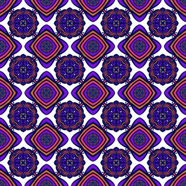 Ikat geometrik folklor süsü, kabile etnik dokusu. Aztek tarzında kusursuz çizgili desen, şekil nakış, İskandinav deseni, Ikat deseni.