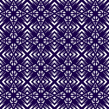 Kusursuz geometrik folklor süsü, kabile etnik dokusu. Aztek tarzında kusursuz çizgili desen, şekil nakış, İskandinav deseni, Ikat deseni.