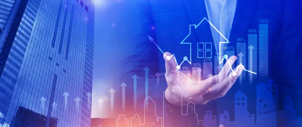 Real estate investment marketing analysis, Growth real estate business, land sales, price increase, taxes, Planning increase profits doing, Concept business prosperity and asset management. for background.