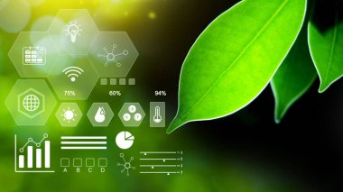Infographics akıllı çiftçilik ve görsel ikon ile hassas tarım, akıllı tarım sistemi için icat teknolojisi, tarım yönetimi, akıllı teknoloji kavramı modern teknoloji.