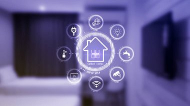 Akıllı ev teknolojisi, sanal ekran, güvenlik, aydınlatma, sıcaklık, akıllı ev otomasyon asistanı ve birçok konsept dahil olmak üzere akıllı ev özelliklerini yönet.