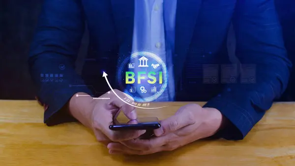 stock image BFSI, Banking Financial Services and Insurance, Digital Transformation in Banking, Financial Services, and Insurance for Enhanced Efficiency and Innovation.